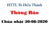 Thông Báo CN 30-08-2020