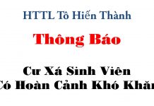 Thông Báo Về Cư Xá Cho Sinh Viên Có Hoàn Cảnh Khó Khăn