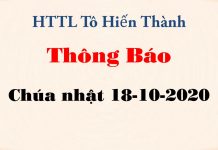 Thông Báo 18-10-2020