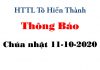 Thông Báo 11-10-2020