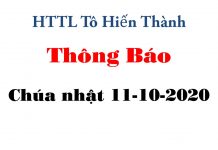 Thông Báo 11-10-2020