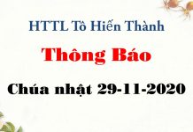 Thông Báo 29-11-2020