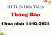 Thông Báo 14-03-2021