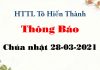Thông Báo 28-03-2021
