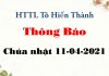 Thông Báo 11-04-2021