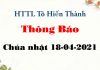 Thông Báo 18-04-2021