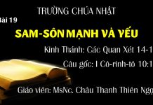 Trường Chúa Nhật 30-05-2021