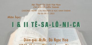 Cầu Nguyện & Học Kinh Thánh – Thứ Ba 09-11-2021