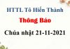 Thông Báo 21-11-2021