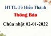 Thông Báo Chúa nhật 02-01-2022