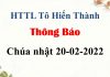 Thông Báo Chúa nhật 20-02-2022