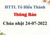 Thông Báo Chúa nhật 24-07-2022