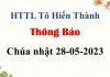 Thông Báo Chúa nhật 28-05-2023