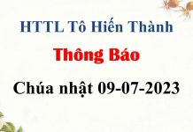 Thông Báo Chúa nhật 09-07-2023
