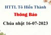 Thông Báo Chúa nhật 16-07-2023