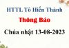 Thông Báo Chúa nhật 13-08-2023