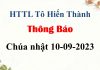 Thông Báo Chúa nhật 10-09-2023