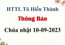 Thông Báo Chúa nhật 10-09-2023