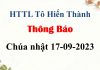 Thông Báo Chúa nhật 17-09-2023