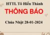 Thông Báo Chúa nhật 28-01-2024