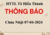Thông Báo Chúa nhật 07-04-2024