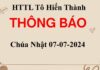 Thông Báo Chúa nhật 07-07-2024