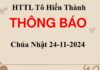 Thông Báo Chúa nhật 24-11-2024