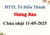 Thông Báo Chúa nhật 11-05-2025