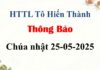 Thông Báo Chúa nhật 25-05-2025