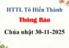 Thông Báo Chúa nhật 30-11-2025