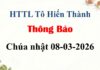 Thông Báo Chúa Nhật 08-03-2026