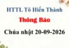 Thông Báo Chúa Nhật 20-09-2026