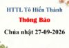 Thông Báo Chúa Nhật 27-09-2026