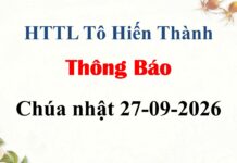 Thông Báo Chúa Nhật 27-09-2026