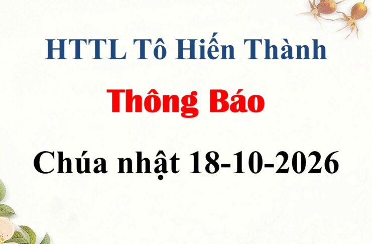 Thông Báo Chúa Nhật 18-10-2026